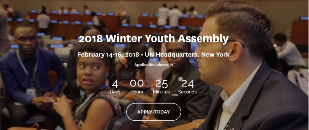 The United Nation Winter Youth Assembly 2018 in New York