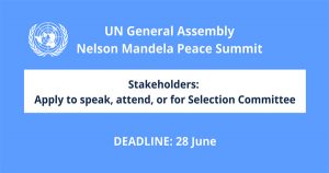 Fully Funded Nelson Mandela Peace Summit 2018 at United Nations HQ in New York