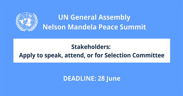 Fully Funded Nelson Mandela Peace Summit 2018 at United Nations HQ in New York