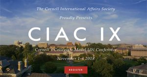 Cornell International Affairs Conference in New York, USA