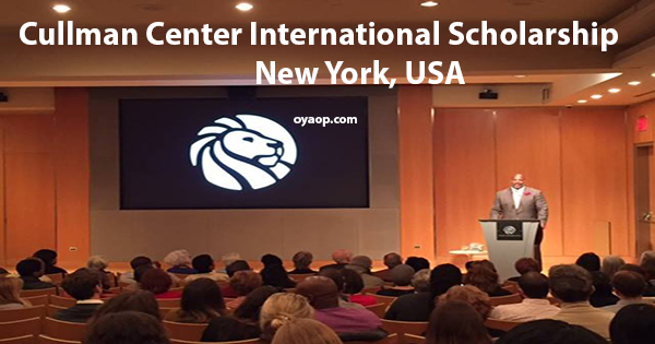 Funded Cullman Center International Scholarship in New York, USA
