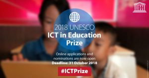 UNESCO ICT in Education Prize 2018