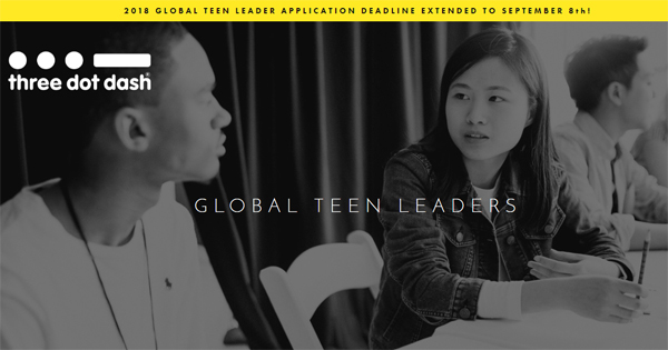 Fully Funded Three Dot Dash Global Teen Leaders Program in New York, USA