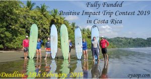 Fully Funded Positive Impact Trip Contest