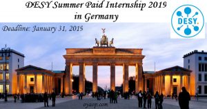 DESY Summer Paid Internship