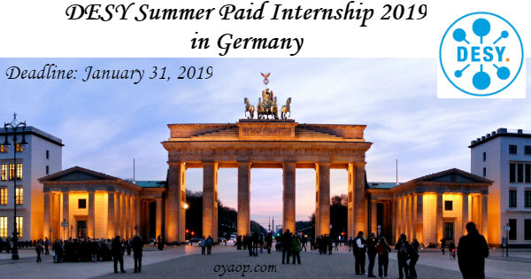 DESY Summer Paid Internship