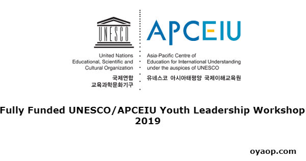 Fully Funded UNESCO/APCEIU Youth Leadership Workshop