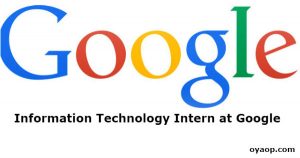 Information Technology Intern at Google