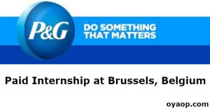 Paid Internship at Brussels, Belgium