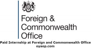 Paid Internship at Foreign and Commonwealth Office