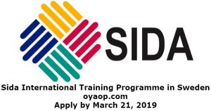 Sida International Training Programme in Sweden
