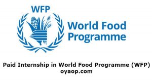 Paid Internship in World Food Programme (WFP)