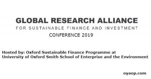 Global Research Alliance for Sustainable Finance and Investment Conference 2019