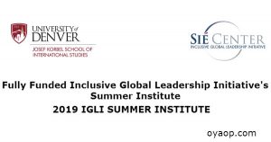 Fully Funded Inclusive Global Leadership Initiative's Summer Institute