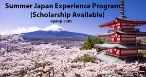 Summer Japan Experience Program 2019 (Scholarship Available)