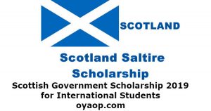 Scottish Government Scholarship 2019 for International Students