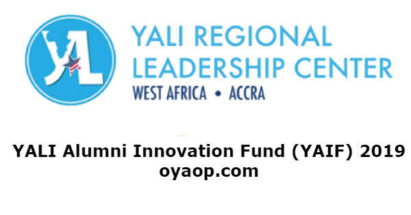 YALI Alumni Innovation Fund (YAIF) 2019