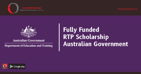 Fully Funded RTP Scholarship by Australian Government