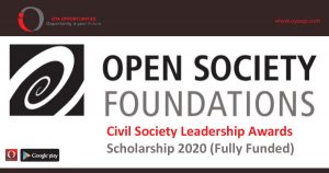 Civil Society Leadership Awards Scholarship 2020 (Fully Funded)