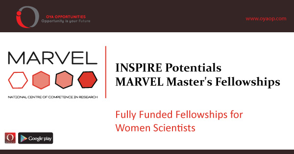 MARVEL Master's Fellowships for Women Scientists