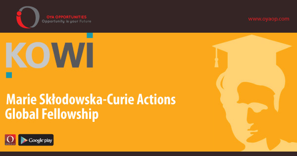 Fully Funded Madame Curie Global Fellowship