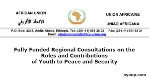 Fully Funded Regional Consultations on the Roles and Contributions of Youth to Peace and Security