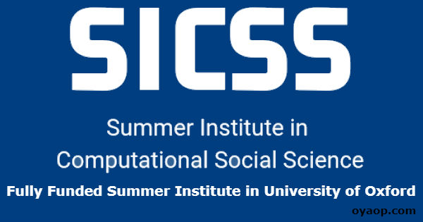 Fully Funded Summer Institute in University of Oxford