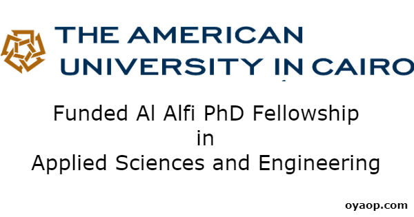 Funded Al Alfi PhD Fellowship in Applied Sciences and Engineering