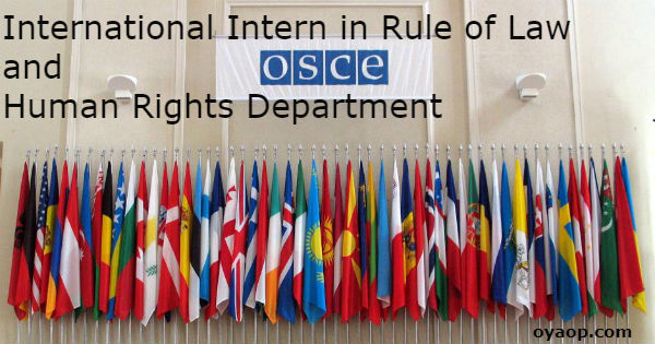 International Intern in Rule of Law and Human Rights Department