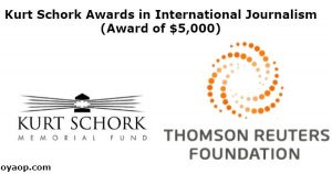 Kurt Schork Awards in International Journalism (Award of $5,000)