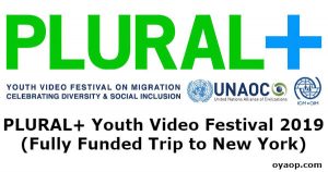 PLURAL+ Youth Video Festival 2019 (Fully Funded Trip to New York)