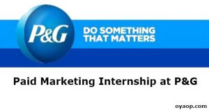 Paid Marketing Internship at P&G