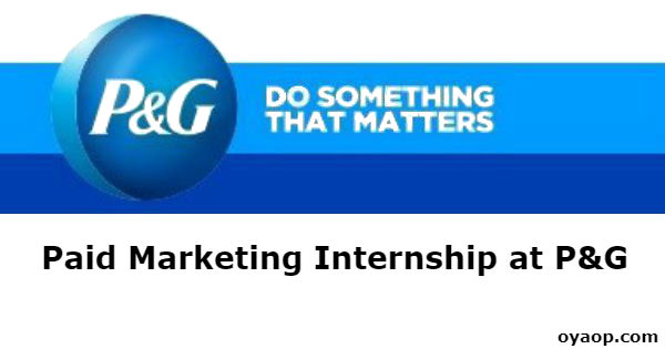 Paid Marketing Internship at P&G
