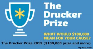 The Drucker Prize 2019 ($100,000 prize and more)