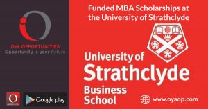 Funded MBA Scholarships at University of Strathclyde