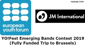 YO!Fest Emerging Bands Contest 2019 (Fully Funded Trip to Brussels)