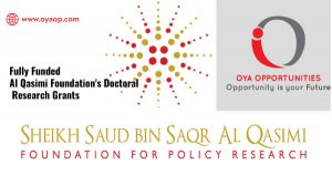 Fully Funded Al Qasimi Foundation's Doctoral Research Grants