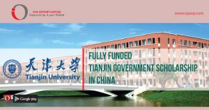 Fully Funded Tianjin Government Scholarship in China