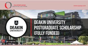Deakin University Postgraduate Scholarship (Fully Funded), oyaop, oyaop.com, www.oyaop.com, oyaop opportunities, oya opportunities