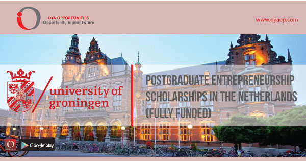 Postgraduate Entrepreneurship Scholarships in the Netherlands (Fully Funded), oyaop, oyaop.com, www.oyaop.com, oyaop opportunities, oya opportunities