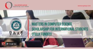 Masters in Computer Science Scholarship for International Students (fully funded)