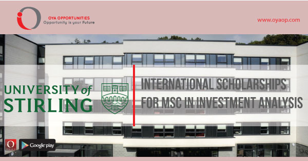 International Scholarships for MSc in Investment Analysis