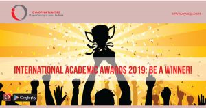 International Academic Awards 2019: Be A Winner!