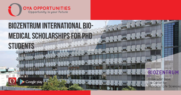 Biozentrum International Biomedical Scholarships for PhD Students