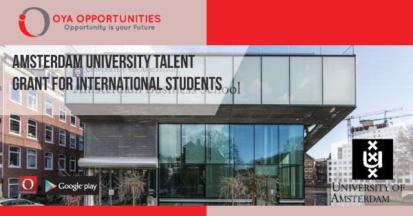 Amsterdam University Talent Grant for International Students