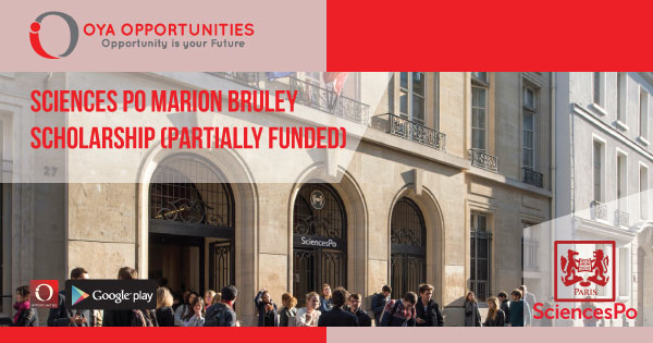Sciences Po Marion Bruley Scholarship (Partially Funded)