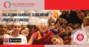 Dalai Lama Graduate Scholarship (Partially Funded)