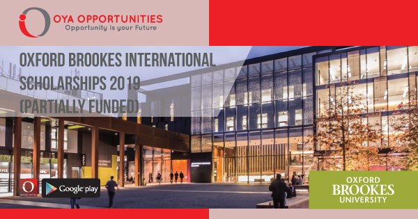 Oxford Brookes International Scholarships 2019 (Partially Funded)