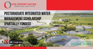 Postgraduate Integrated Water Management Scholarship (Partially Funded)