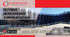 Fully Funded ANU PhD Scholarship in Immunology Research